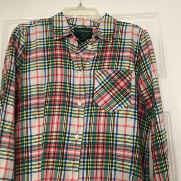 *J Crew plaid button down top - Picture 2 of 4